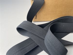 Luksus elastik - grå, 25 mm
